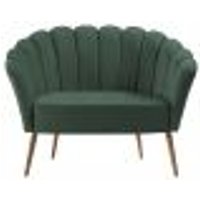 Sofa Namoradeira 2 Lug 135 cm Pes Tauari 7050 Veludo Verde Dmobiliario