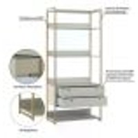 Guarda Roupa Closet Industrial Solteiro 2 Gavetas