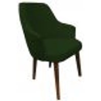 Poltrona Lorem Suede Verde Pés Chanfrado Tabaco C05 - D'Rossi