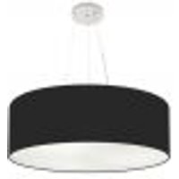 Pendente CilÃndrico Md-4010 Cúpula em Tecido 60x21cm Preto - Bivolt