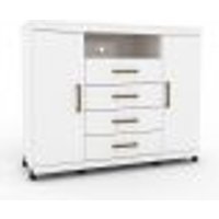 Cômoda Havana Master 2 Portas 4 Gavetas Branca