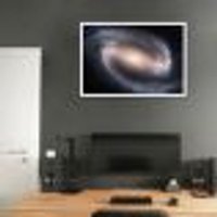 Quadro Galáxia Espiral NGC 1300 43x30 Caixa Branco