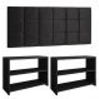 Kit Sapateira Compacta Assento Banquinho Quarto Preto Cabeceira Cama Box King Size 1,95 Suede - Lojas RPM
