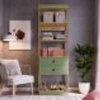 Closet Aberto Guarda Roupa Com 2 Gavetas Amber Savana Frente Alecrim Genialflex