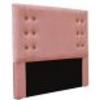 Cabeceira King 1,95m Genova Veludo Rosa - Pallazio