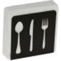 Porta Guardanapo Preto AcrÃlico Decorativo Talheres de Mesa
