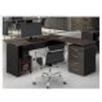 Mesa p/ Escritório em L Web30 1,20x1,50 4 Gav. Marsala/Preto
