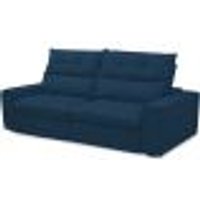 Sofá Retrátil Reclinável Para Sala de Estar Living 210cm Dimas F04 Veludo Azul - Lyam Decor