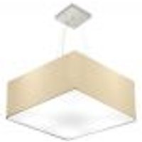 Pendente Quadrado Md-4199 Cúpula em Tecido 30-60x60cm Algodão Crú - Bivolt