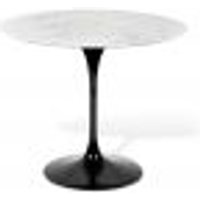 Mesa Saarinen Redonda Carrara 90cm - Base Preta