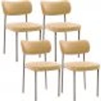 Kit 04 Cadeiras Decorativa Estofada Para Sala de Jantar Melina Base Arena L02 CourÃssimo Fendi - Lyam Decor