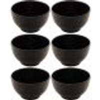 6 Tigelas de Cerâmica Pretas 680ml Bowls Sopas Restaurante Sushi Lyor