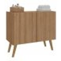 Gabinete Armário de Banheiro 62,5cm Retrô 2 Portas Multimóveis MP5045 Rustic/Natural