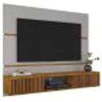Painel TV 65 Pol Bancada Suspensa 160cm Âmbar Off/Naturalle - Bechara