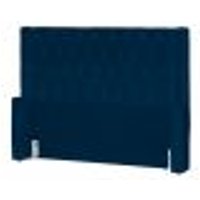 Cabeceira Estofada Para Cama Box Casal Super King Emma Suede Azul Marinho - DS Estofados