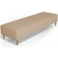 Puff Decorativo Sala de Estar Bali W01 Pés Palito 170x60cm Linho Bege Escuro - Lyam Decor