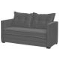 Sofá Cama Casal Articulável 2 Lugares Londres Suede Cinza Escuro - D'Monegatto