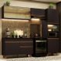 Cozinha Completa Madesa Reims XA250003 com Armário e Balcão - Preto