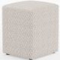 Puff Quadrado Decorativo Sala De Estar L02 Bouclê Cru - Lyam Decor