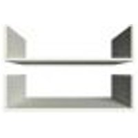 Kit 2 Prateleiras U 60 x 15mm Suporte InvisÃvel Dormitório Bebe Infantil Branca