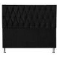 Cabeceira Queen 1,60m Paris Suede Preto - Pallazio