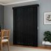 Persiana Vertical Em Pvc Com Bando Crisdan Largura 1,30 X 1,30 Altura Preto