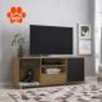 Rack Pet Roxy Mel e Preto 140 cm