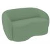 Sofá 2 Lugares Living Orgânico Sala de Estar 160cm Garbin K04 Bouclê Verde - Mpozenato