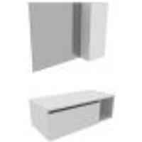 Conjunto Para Banheiro Gabinete E Espelheira BN3601x02 Branco Tecno Mobili