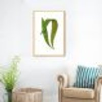 Quadro Botânica Polypodium Nitidum 43x30 Caixa Marfim