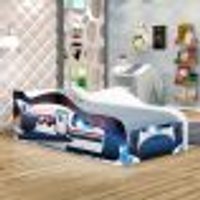 Cama Ônibus Espacial Joy Azul Solteiro Com Colchão