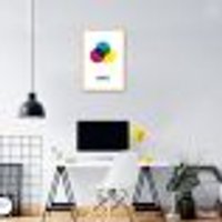 Quadro Sistema de Cores CMYK 43x30 Caixa Marfim