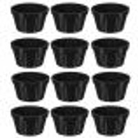 Kit 12 Ramekin 60ml Preto Molho Maionese Shoyu Restaurante L