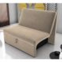 Sofá Cama para Descanso Alice Suede Bege
