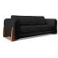 Sofá 3 Lugares Yves Bouclé Preto 220 cm