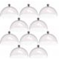 Kit 8 Cúpulas de Plástico 25cm para Doces Bolos Tortas Amêndoa Padaria Hotel Crippa