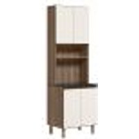 Paneleiro Duplo 4 Portas 70cm MDF Kali 12230 Carvalho Toq Off White Cetim Nicioli