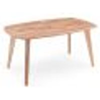 Mesa de Jantar Retangular com Tampo de Madeira Maciça Palmira Marrom Claro 150 cm