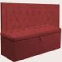 Kit Cabeceira Bianca + Calçadeira Itália Solteiro 90 CM Suede Vermelho - D A Decor