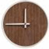 Relógio Decorativo Round Branco Mostrador Pau Ferro Ponteiro Branco 40 Cm Diâmetro