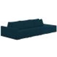 Sofá Ilha Modular com Puff para Sala Living 342cm Georgia K04 Veludo Azul - Mpozenato