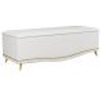 Calçadeira Baú Casal 140cm com Tachas Imperial J02 Sintético Branco - Mpozenato
