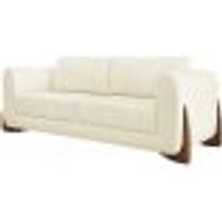 Sofa Jolie 3 Lugares 230cm Pes Boomerang Linho 215 Perola Ezz