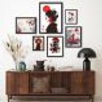 Kit 6 Quadros Arte Oriental Japonesa - com vidro