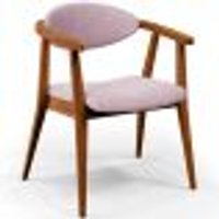 Poltrona Decorativa Para Sala de Estar Jantar Cecília L02 Suede Rosê - Lyam Decor