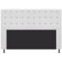 Cabeceira Estofada Dama 195 cm King Size Com Strass Suede Branco - Amarena Móveis