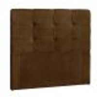 Cabeceira Painel De Solteiro 90cm Para Cama Box Clean Suede Marrom - DS Móveis