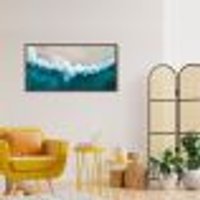 Quadro Beira Mar Maldivas 60x30 Caixa Marrom