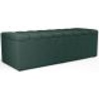 Calçadeira Recamier Baú Para Cama De Casal King Dália 195x50 cm W01 Linho Verde Musgo - Lyam