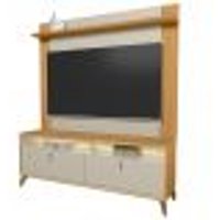 Rack Para Sala Com Painel Para TV 70 Pol LED 160cm Naomi L05 Tauari Off White Fosco - Lyam Decor